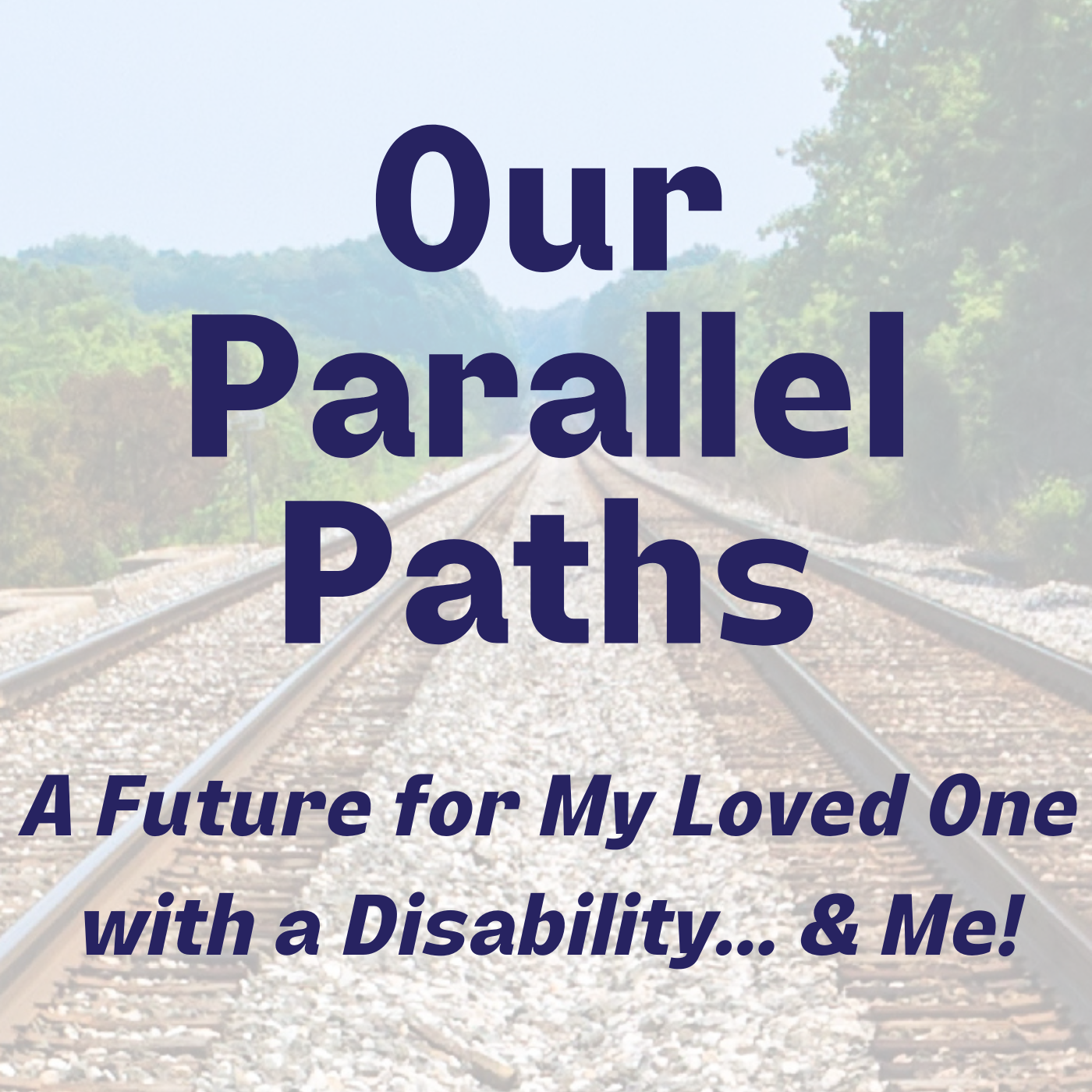 Our Parallel Paths: A Future for My Loved One With a Dsiability... & Me! (Image of two train tracks running parallel with one another)